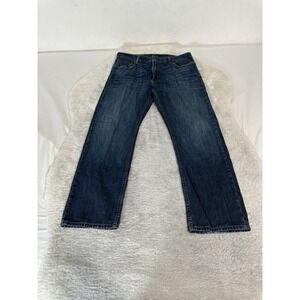 Levi's 514 Mens Slim Straight Denim Blue Jeans Pants Size 36x30 Distressed